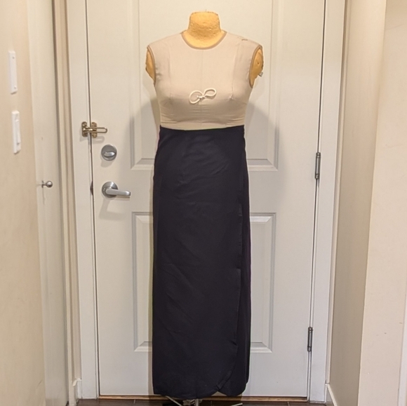 Beckwoman Dresses & Skirts - 3/$30 NWOT Beckwoman M Navy Blue 100% Cotton Fully Lined Maxi Wrap Skirt